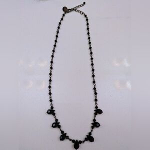 WHBM Black Faceted Beads Necklace